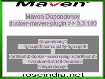 Maven dependency of docker-maven-plugin version 0.3.140