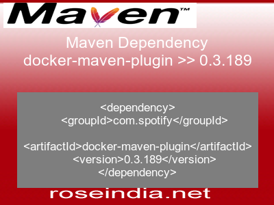Maven dependency of docker-maven-plugin version 0.3.189
