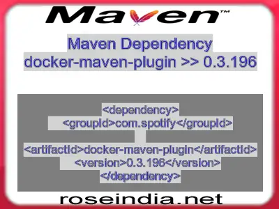 Maven dependency of docker-maven-plugin version 0.3.196