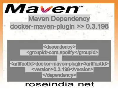 Maven dependency of docker-maven-plugin version 0.3.198