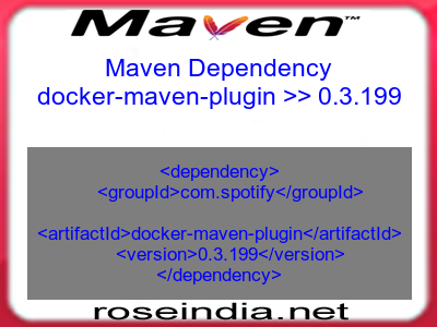 Maven dependency of docker-maven-plugin version 0.3.199