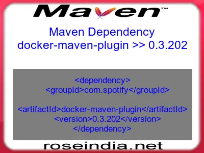 Maven dependency of docker-maven-plugin version 0.3.202