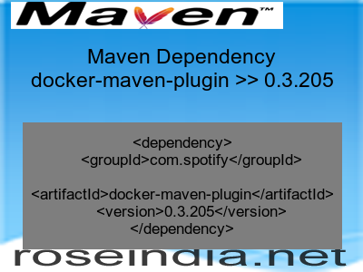 Maven dependency of docker-maven-plugin version 0.3.205