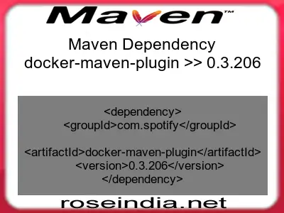 Maven dependency of docker-maven-plugin version 0.3.206