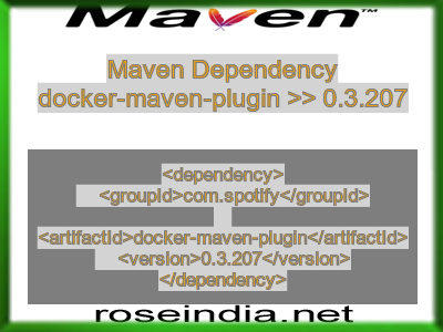 Maven dependency of docker-maven-plugin version 0.3.207