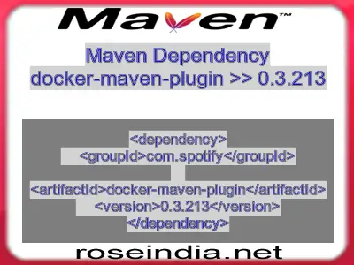 Maven dependency of docker-maven-plugin version 0.3.213
