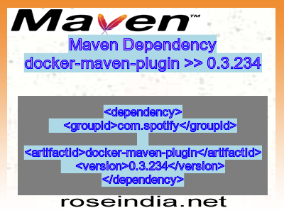 Maven dependency of docker-maven-plugin version 0.3.234