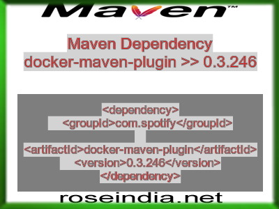 Maven dependency of docker-maven-plugin version 0.3.246