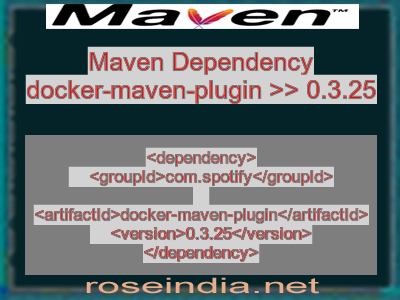 Maven dependency of docker-maven-plugin version 0.3.25