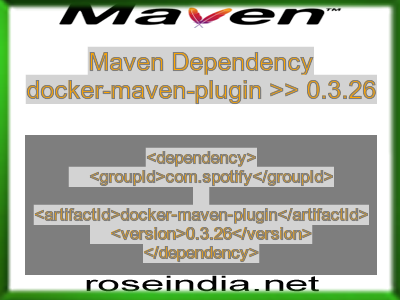 Maven dependency of docker-maven-plugin version 0.3.26