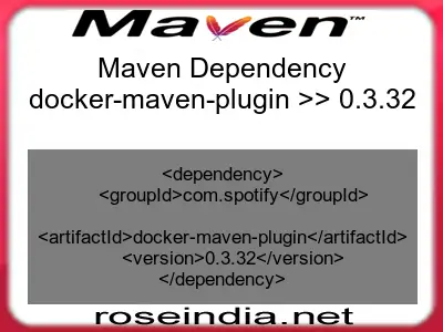 Maven dependency of docker-maven-plugin version 0.3.32