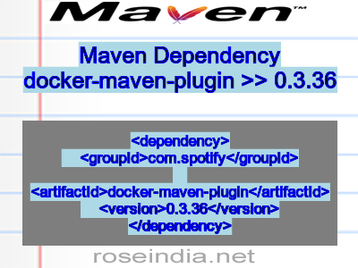 Maven dependency of docker-maven-plugin version 0.3.36