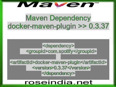 Maven dependency of docker-maven-plugin version 0.3.37