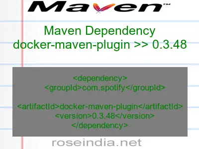 Maven dependency of docker-maven-plugin version 0.3.48