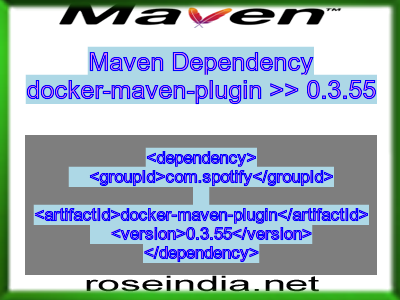 Maven dependency of docker-maven-plugin version 0.3.55