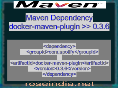 Maven dependency of docker-maven-plugin version 0.3.6