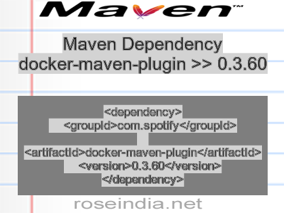 Maven dependency of docker-maven-plugin version 0.3.60