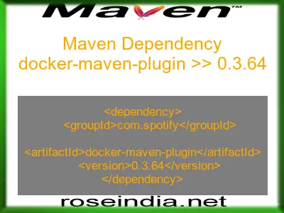 Maven dependency of docker-maven-plugin version 0.3.64