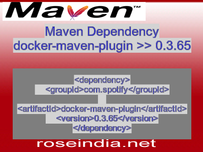 Maven dependency of docker-maven-plugin version 0.3.65