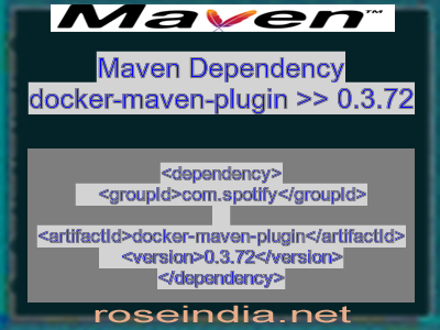 Maven dependency of docker-maven-plugin version 0.3.72