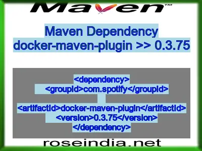 Maven dependency of docker-maven-plugin version 0.3.75