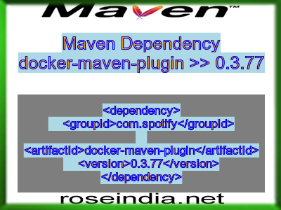Maven dependency of docker-maven-plugin version 0.3.77