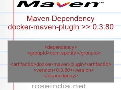 Maven dependency of docker-maven-plugin version 0.3.80