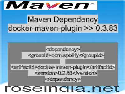 Maven dependency of docker-maven-plugin version 0.3.83