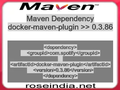 Maven dependency of docker-maven-plugin version 0.3.86