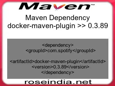 Maven dependency of docker-maven-plugin version 0.3.89