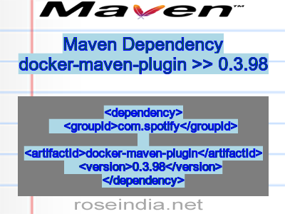 Maven dependency of docker-maven-plugin version 0.3.98