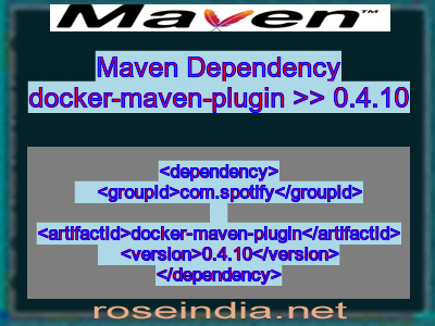 Maven dependency of docker-maven-plugin version 0.4.10