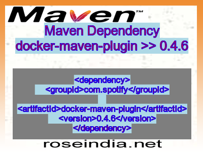 Maven dependency of docker-maven-plugin version 0.4.6