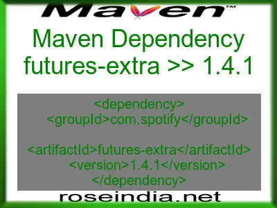 Maven dependency of futures-extra version 1.4.1