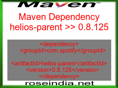 Maven dependency of helios-parent version 0.8.125
