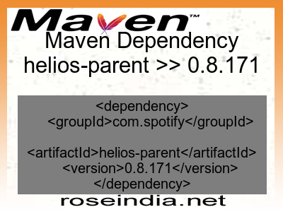 Maven dependency of helios-parent version 0.8.171