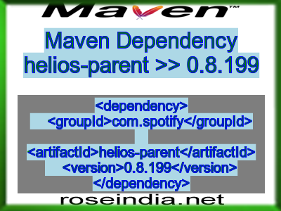 Maven dependency of helios-parent version 0.8.199