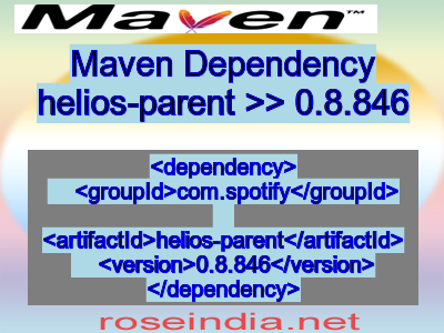 Maven dependency of helios-parent version 0.8.846