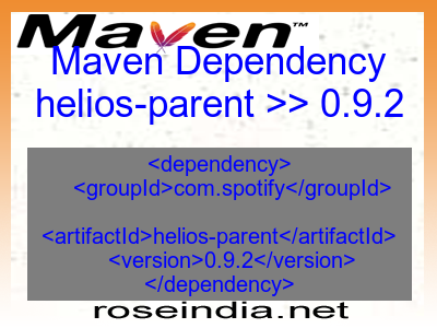 Maven dependency of helios-parent version 0.9.2