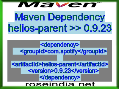 Maven dependency of helios-parent version 0.9.23