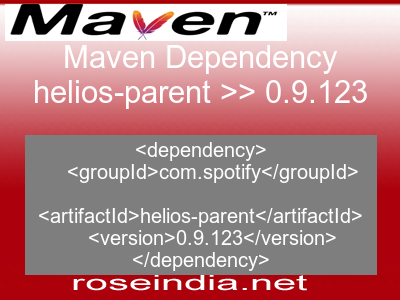Maven dependency of helios-parent version 0.9.123