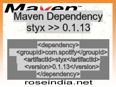 Maven dependency of styx version 0.1.13