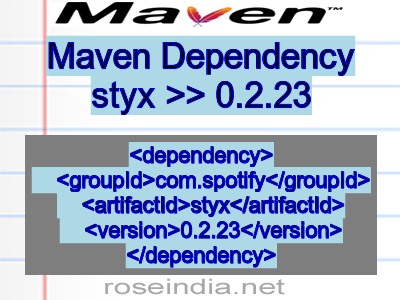 Maven dependency of styx version 0.2.23