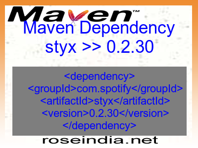 Maven dependency of styx version 0.2.30