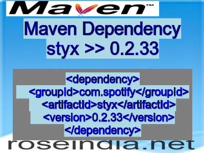 Maven dependency of styx version 0.2.33