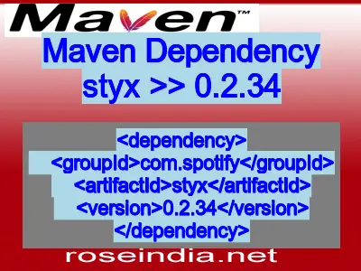Maven dependency of styx version 0.2.34