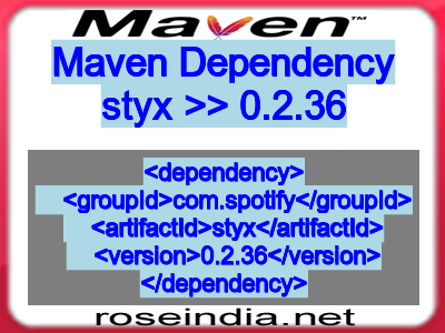 Maven dependency of styx version 0.2.36