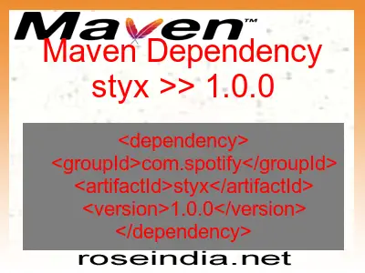 Maven dependency of styx version 1.0.0