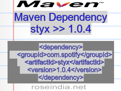 Maven dependency of styx version 1.0.4