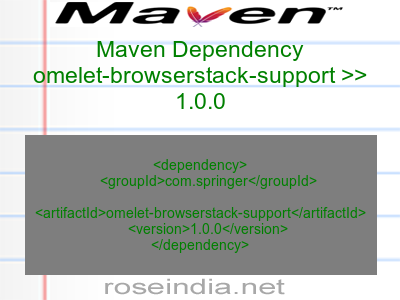 Maven dependency of omelet-browserstack-support version 1.0.0